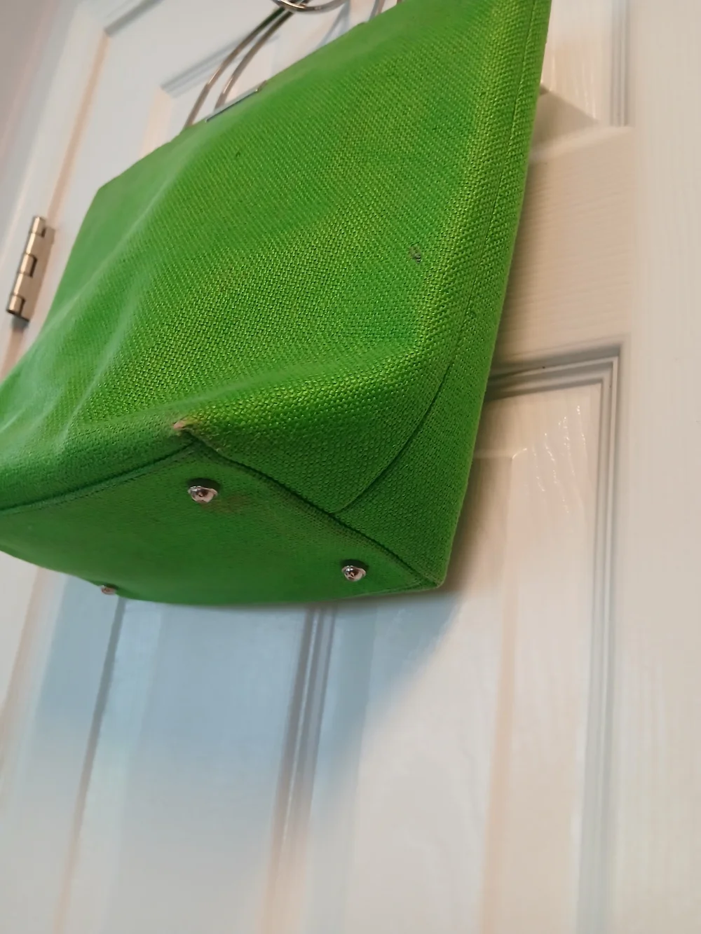 Kate Spade Green Tote Bag with Metal Handles